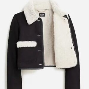 PRICE DROP!!!  J Crew Collection Limited Edition Cropped Shearling Jacket  NWOT!